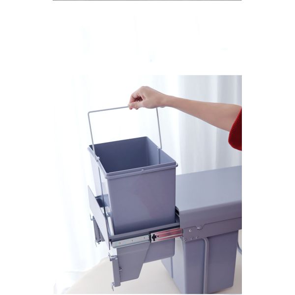 Pull Out Cabinet Rectangle Kitchen Waste Compost Bin Under Sink Waste Bin