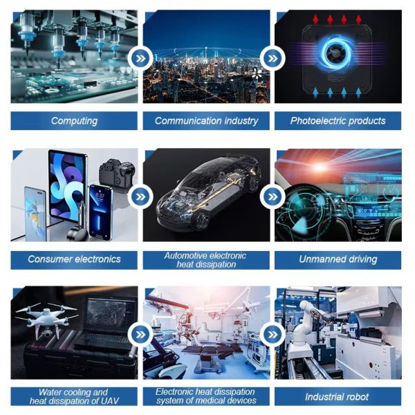 Detailed view of cooling plate water channels