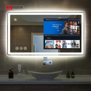 China JCVISION Hotel Home Touch Screen Mirror TV Android LED Smart Bathroom Mirror IP65 wholesale