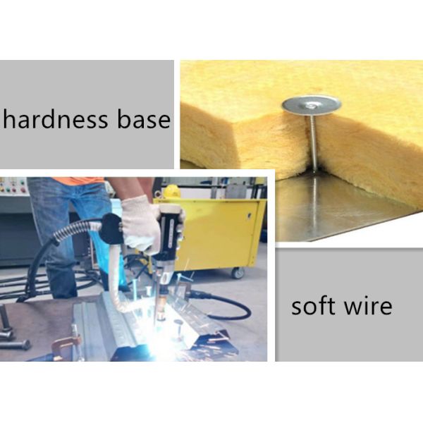 38mm Galvanized Steel Duct Liner Cup Head Pins With Gold Paper