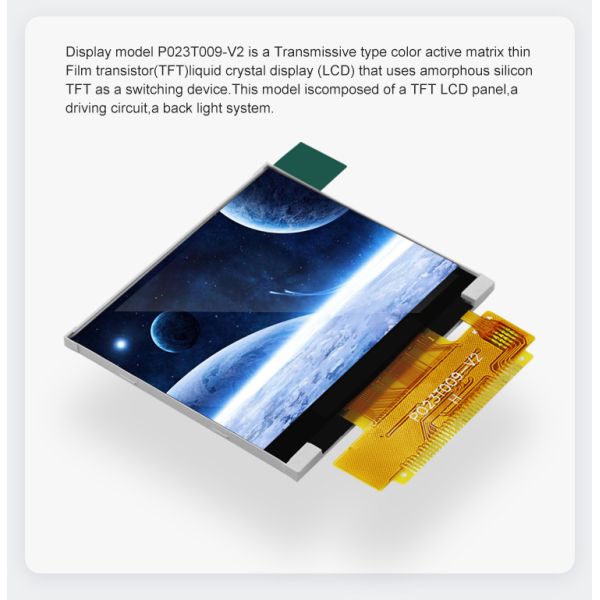 Polcd ILI9342C 2.31 Inch Lcd 8080 MCU 16 Bit 320x240 Lcd Display 300 Nit