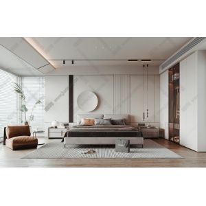 China Simple Living Room Villa Furniture Fabric Upholstery Surface Walnut Color scratch resistance wholesale