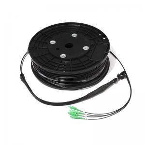 China Custom Assemblies Pre Terminated Multi Fiber Cables SC APC Cord With Pulling Sock 4F on sale