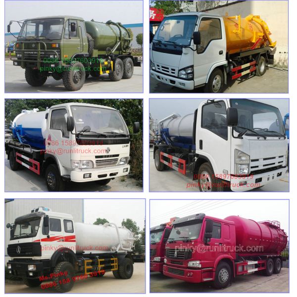 8000Liters Sewage Suction Truck Dongfeng Jet Vacuum Suction Truck 4×2 Driving Type