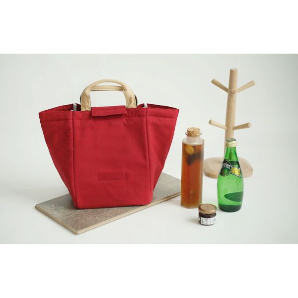 Hot selling portable canvas insulated bag reusable cooler bag waterproof lunch bag tote kids cooler for food delivery