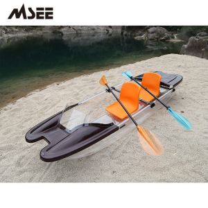 China Cruising Polycarbonate Glass Kayak Transparent Kayak With Two Seat Free wholesale