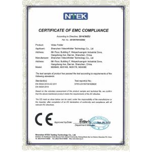 Shenzhen Videoinfolder Technology Co., Ltd. Certifications
