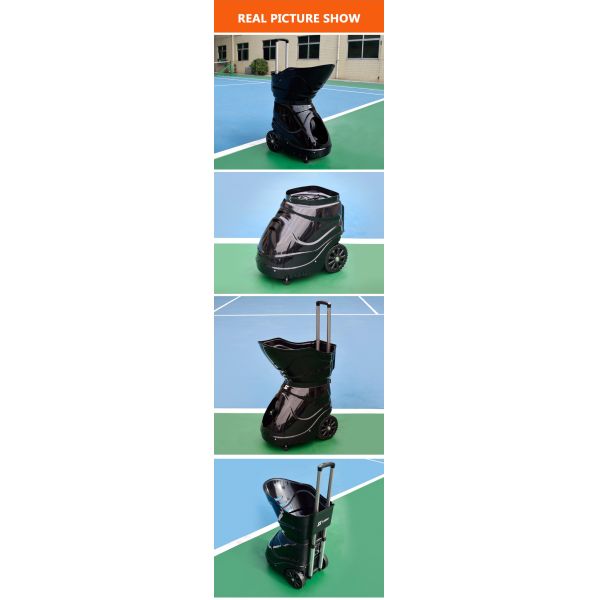 S4015 Tennis Feeder Machine With LCD Screen Double Ball Divider