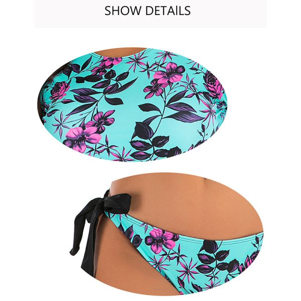Side Strap Bathing Womens Surfing Suits Sunscreen Split Flowers Quick Drying