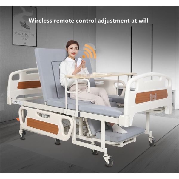 Multi-functional Manual Nursing Bed Wheelchair Bed for hospital patient Adjustable patient hospital bed