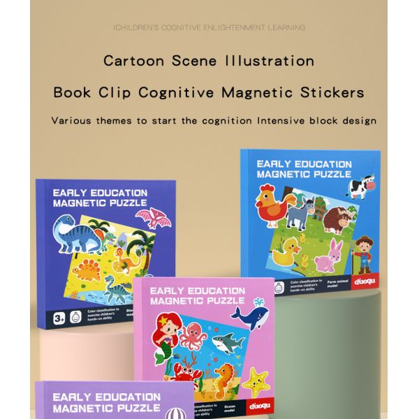 Magnetic Puzzle Book for Early Education Educational Toys with Scenes