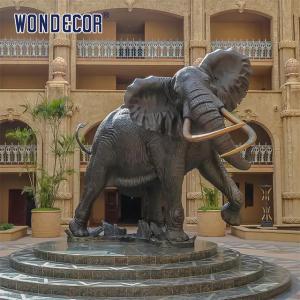 China Square Custom Bronze Sculpture Cast Bronze Elephant Statue 230cm on sale