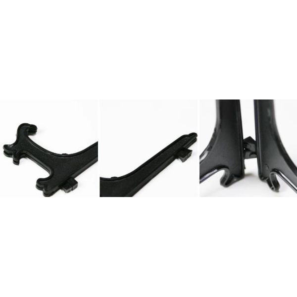 Black Transparent 8Inch Plastic Plate Display Stand