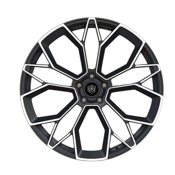 Gloss Black Color And Machine Face Forged Aluminum 21 inch wheel for cars