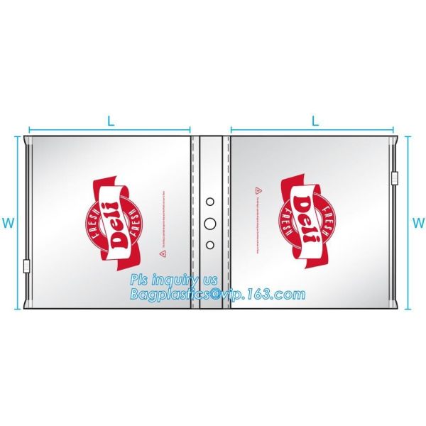 LDPE PP zipper or slider custom print plastic deli saddle bag, PE Saddle Deli Bag,Slider saddle bag, Deli Saddle Bag wit