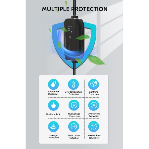 KIWI GBT Type 2 Electric Vehicle Fast Charging Station 16A Portable EV Charger for BYD