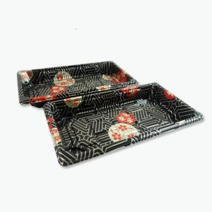 China OEM PS Plastic Disposable Sushi Tray With Anti Fog Lid on sale