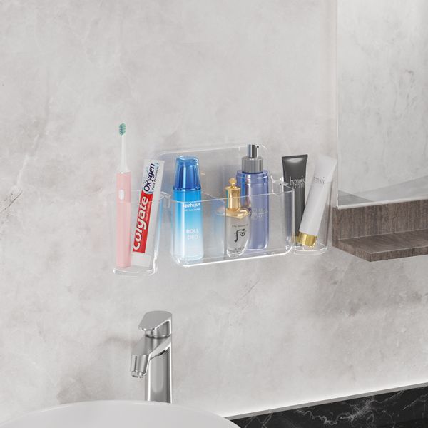 32cm Wide Self Adhesive Toothbrush Cup Holder WGO Toothbrush Holder Wall Suction