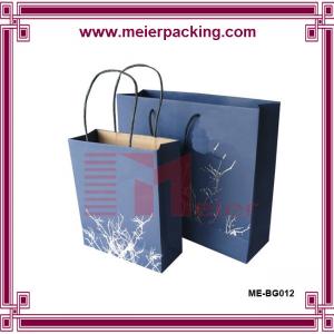 China Matt lamination beautiful hot stamping paper shopping bag with paper rope wholesale