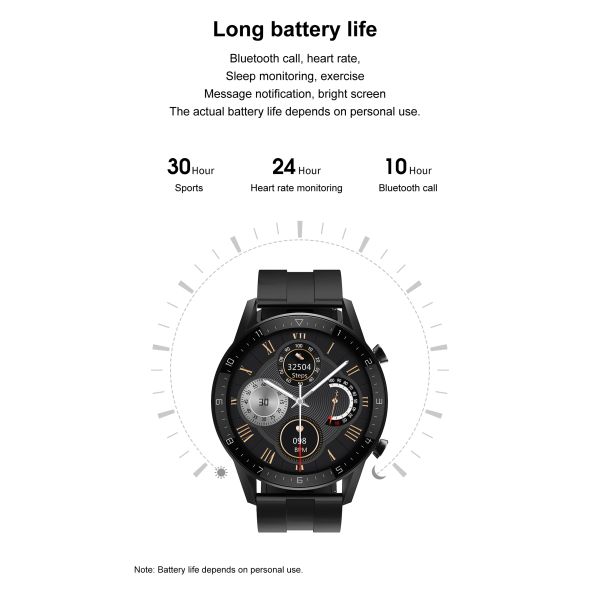 DT92 Smart Watch Women Men Call 1.3 Inch Touch Screen Retina Display Scree Round Charging Smartwatch 2020 PK L13 L16