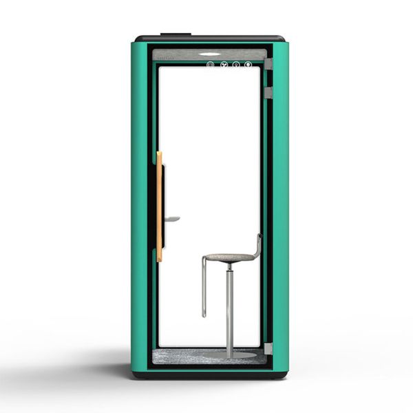 Soundproof Office Phone Pod Green Modular Phone Booth For Private Call Meeting