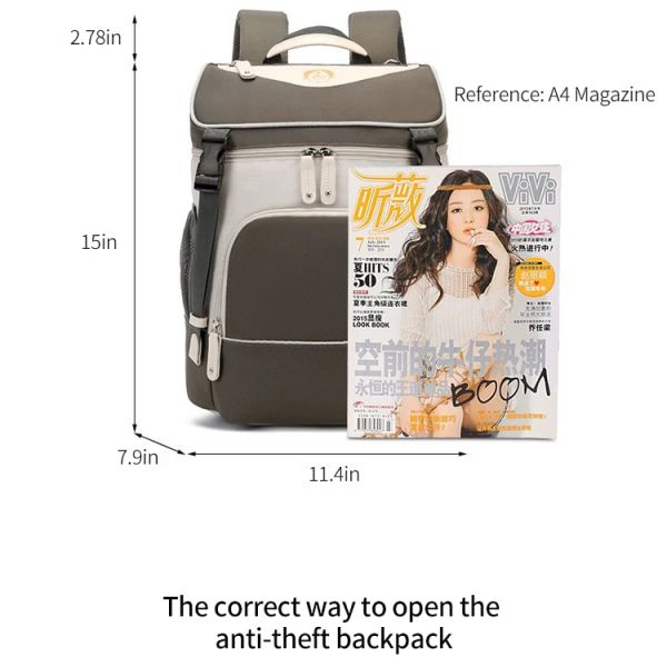 ISO9001 Softback Multifunction Travel Diaper Bag Backpack Water Resistant