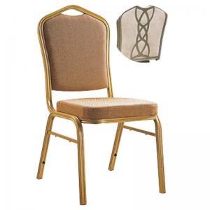 China YLX-6091 Golden Aluminium/Steel Stackable Banquet Dining Chair for Restaurant on sale