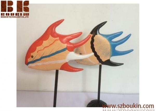 Quality Art & Collectible, Display,decorative,promotion gift Wooden crafts floating fish creative home decorations kissing fish for sale