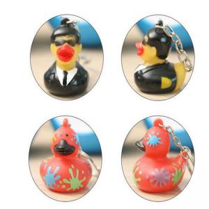 China Customized Mini Rubber Animal Keychains Monster Duck For Bag BPA Free Vinyl wholesale