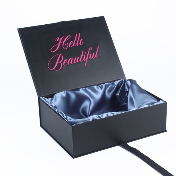 Foldable Rigid Cardboard Box With Magnetic Closure Paper Gift Box For Watch Wedding Party