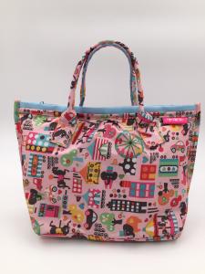 China Colorful 210D Ripstop Polyester Handbags Ladies Fashion Handbags Reusable wholesale