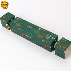 Christmas Packaging 300gsm Candy Shape Cosmetic Packaging Box With Ribbon