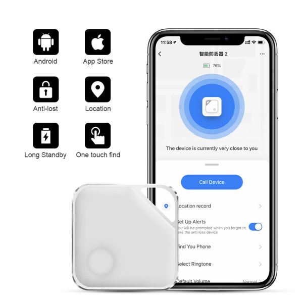 Water Resistant FCC Pet GPS Tracker Bluetooth Tracker Finder Locator
