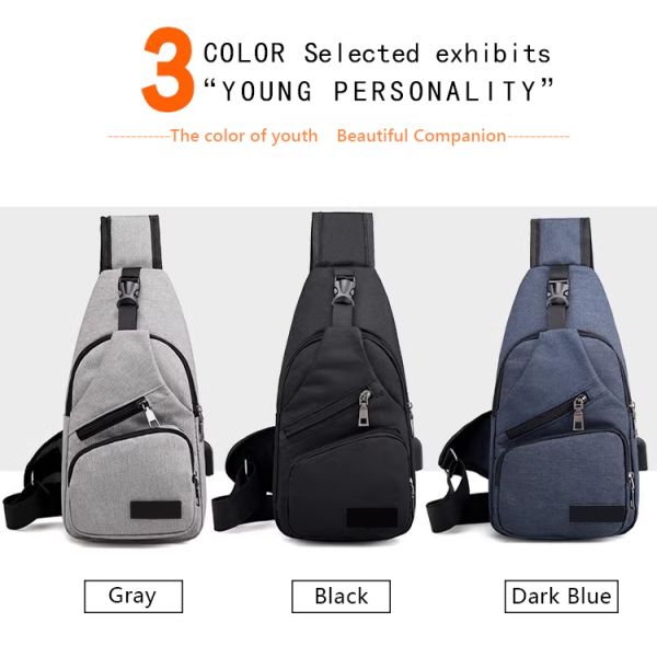 Men's Casual Outdoor Chest Bags Mountaineering Cycling Shoulder Bag Waterproof