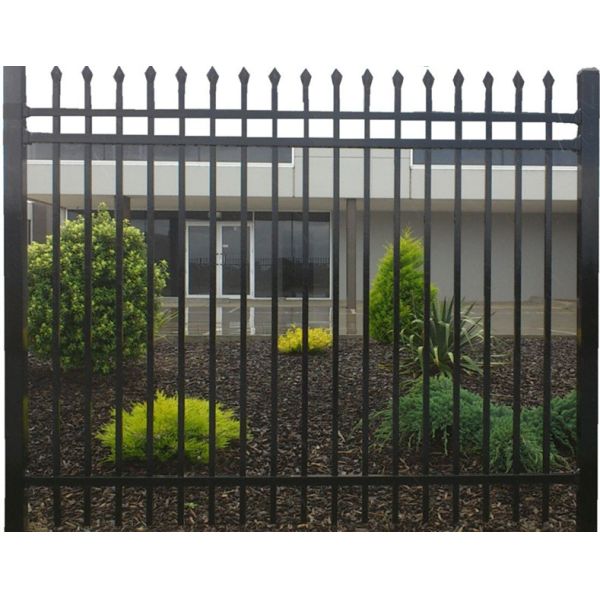 Tubular 7ftx8ft Ornamental Metal Fence Panels Fadeless