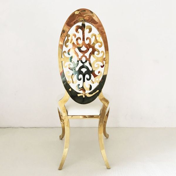 King Wedding Banquet Chairs High Back Decor Backrest Golden Leisure 52x55x112cm