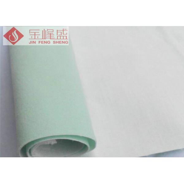 Green 58 Inch Cotton Velvet Fabric , Flock Fabric Roll for Packaging / Decoration