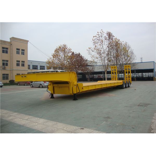 3 Lines Lowboy Semi Trailer 6 Axles 40-120 Tons With Anti Corrosive Primer