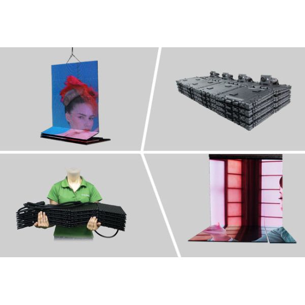 All In One High Definition LED Screen Panels Rechargeable Battery Powered With USB Plug