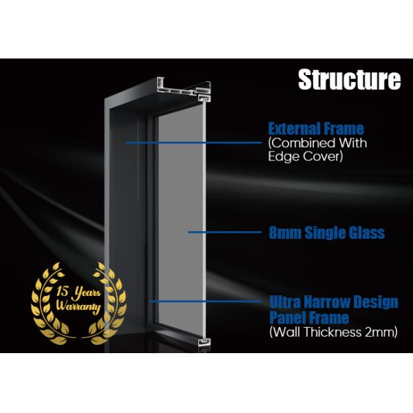 Energy Saving Large View Aluminum Single Glass Entrance Pivot Door