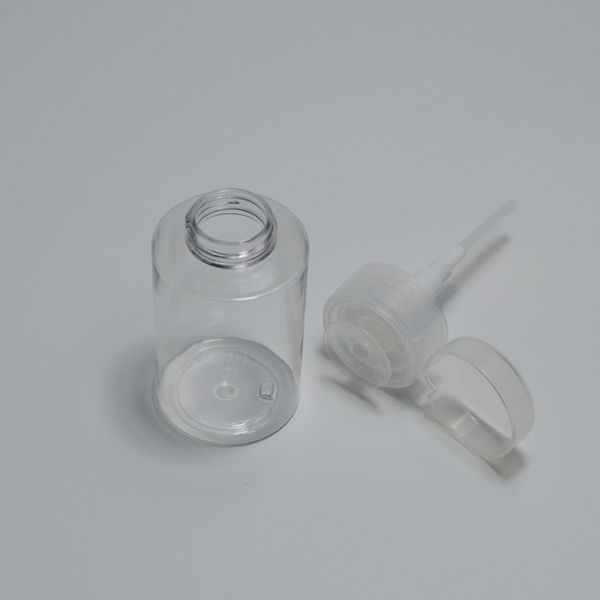 150ml PET Plastic Cosmetic Package Eye Nail Polish Press Pump Bottle for Makeup Remover