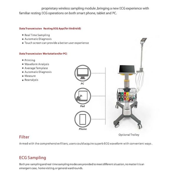 factory price for the Medical ecg machine with analyzer portable ecg machine holter ecg