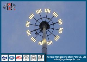 China High Mast Commercial Light Pole With Lifting System , Floodlighting Poles wholesale
