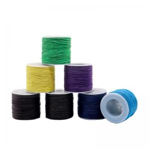 China 200 Colors 1mm Sewing Stitching Cotton Waxed Thread Cord for Leather Crafting Supplies wholesale