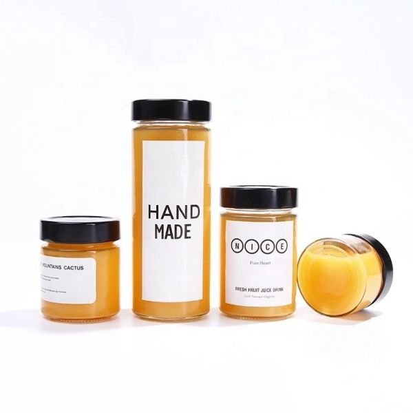 Clear 314ml 580ml Glass Storage Jars For Canning Food Jam