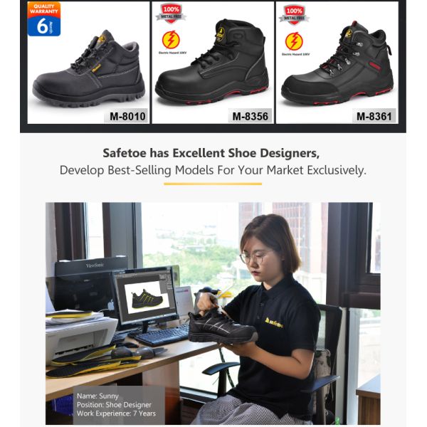 37-40 Industrial Steel Toe Boots M 8025NB Steel Toe Rubber Boots