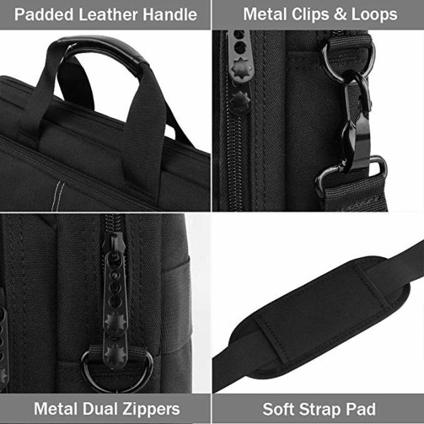 Trendy 17.3 Inch Laptop Carrying Case For Office Business Travel Trip Black