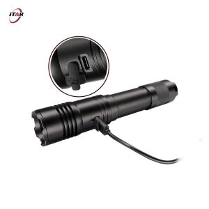 1200M Distance LED White Laser Flashlight 21700 Li Ion Battery Powered