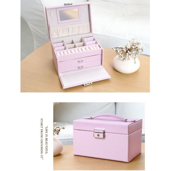 Luxury PU Leather Flannel Packaging Packing Storage Gift Box Case for Ring Earring Pendant Necklace Bracelet Bracelet Watch Cigar Perfume Jewelry Jewellery Set