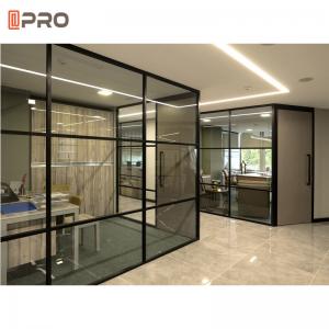 China Concise Design Modern Office Partitions Decorative Clear Glass Partition Wall Sound Proof wholesale